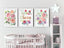 Olivia floral name set of 3 above a round crib