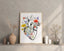 Heart Anatomy Poster, Human Heart Print with flowers, Med student Gift Idea