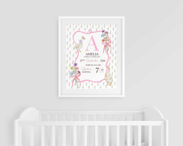 What to Put on a Birth Stats Print