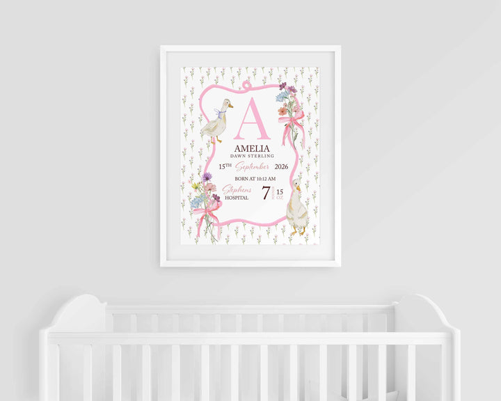 What to Put on a Birth Stats Print