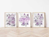 Décoration Chambre Bébé Fille Violette, Prénom Floral Imprimé pour Chambre Bébé Fille