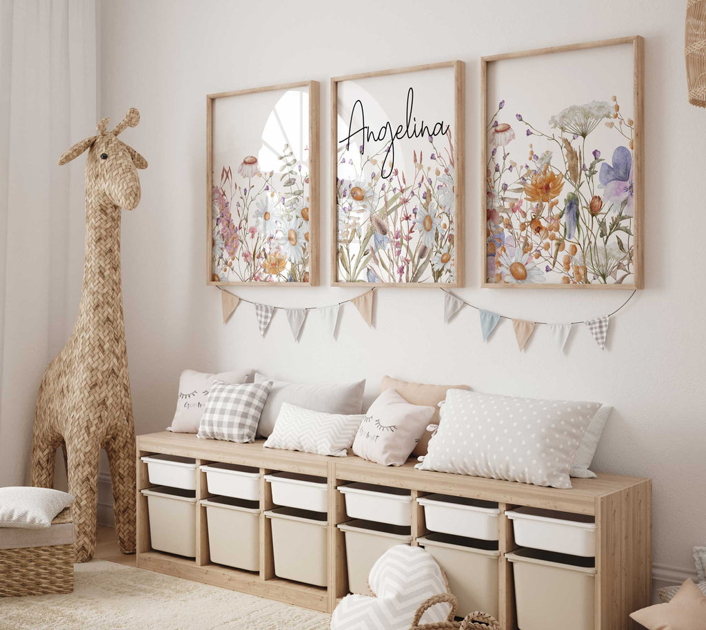 Wildflowers Nursery Name Print