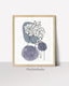 Blue Abstract Woman Wall Art, Blue Bedroom Abstract Print