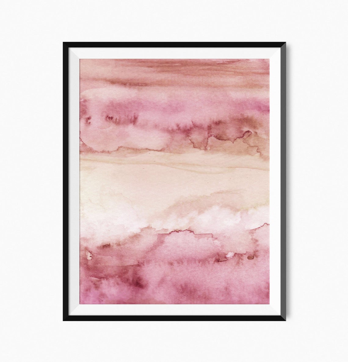 Cuadro rosa rubor, decoración de pared abstracta en rosa pastel Imagen secundaria del producto
