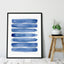 Brush Stroke Print, Navy Blue wall Art, Brushstroke Abstract Painting, Watercolour Wall Art Print, Blue Modern Minimalist Art