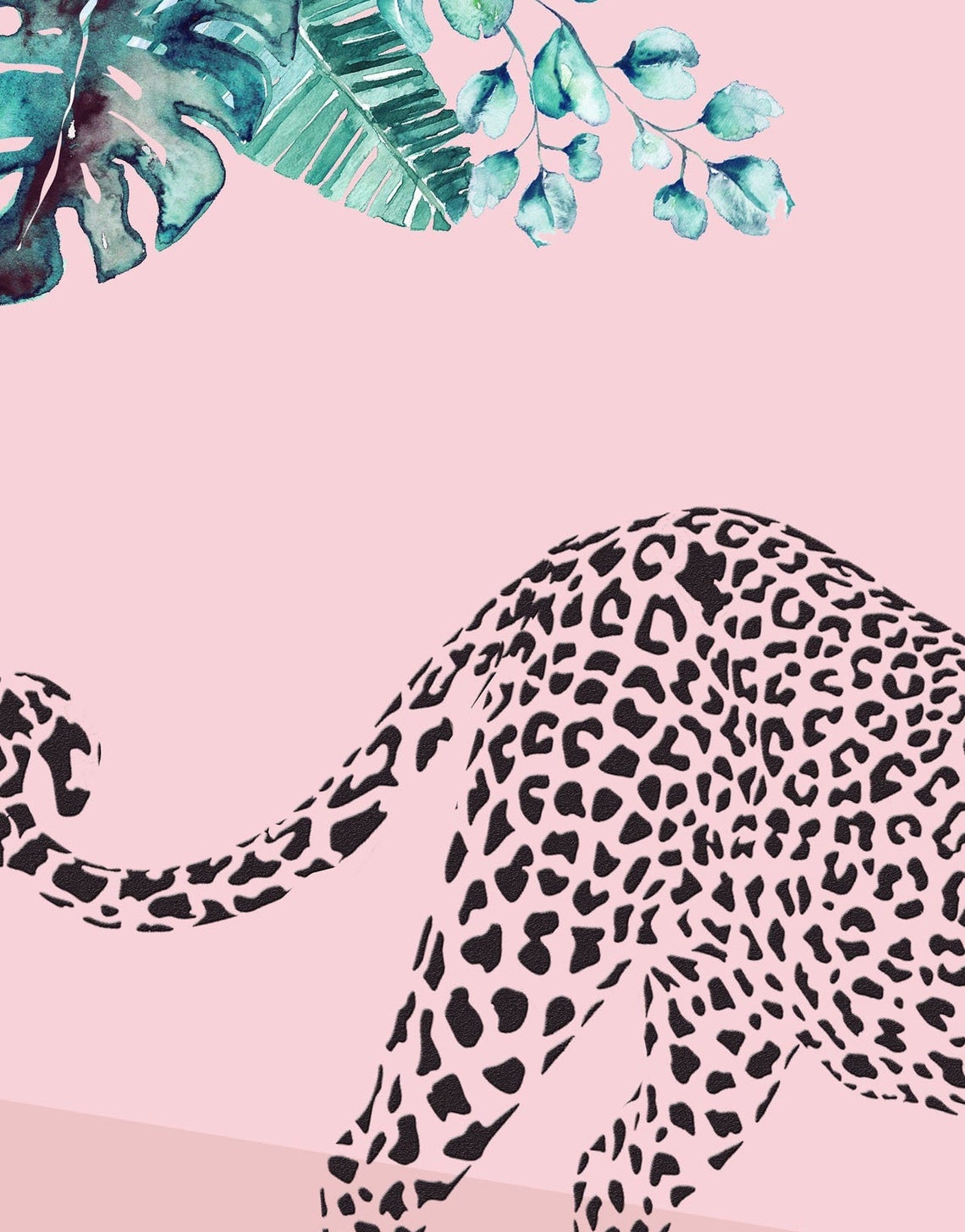 Cuadros de pared de leopardo, juego de 2, rosa empolvado Imagen secundaria del producto
