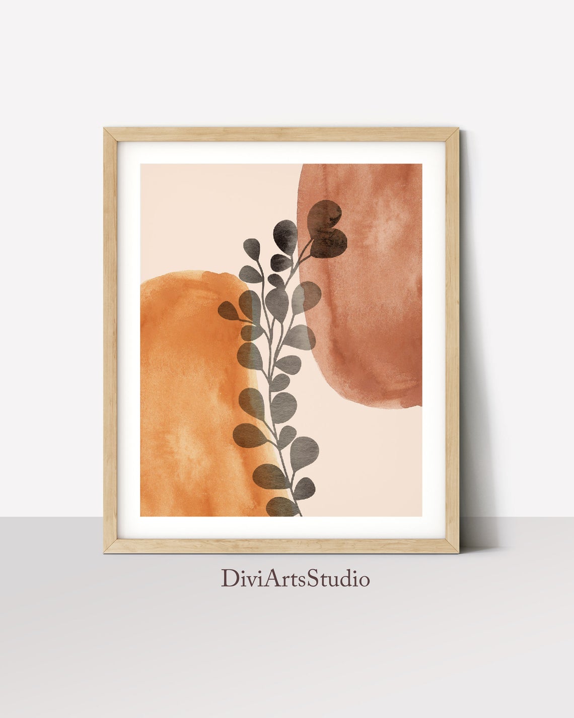 Mid-Century Modern Wall Art, Eucalyptus Art Print Main image