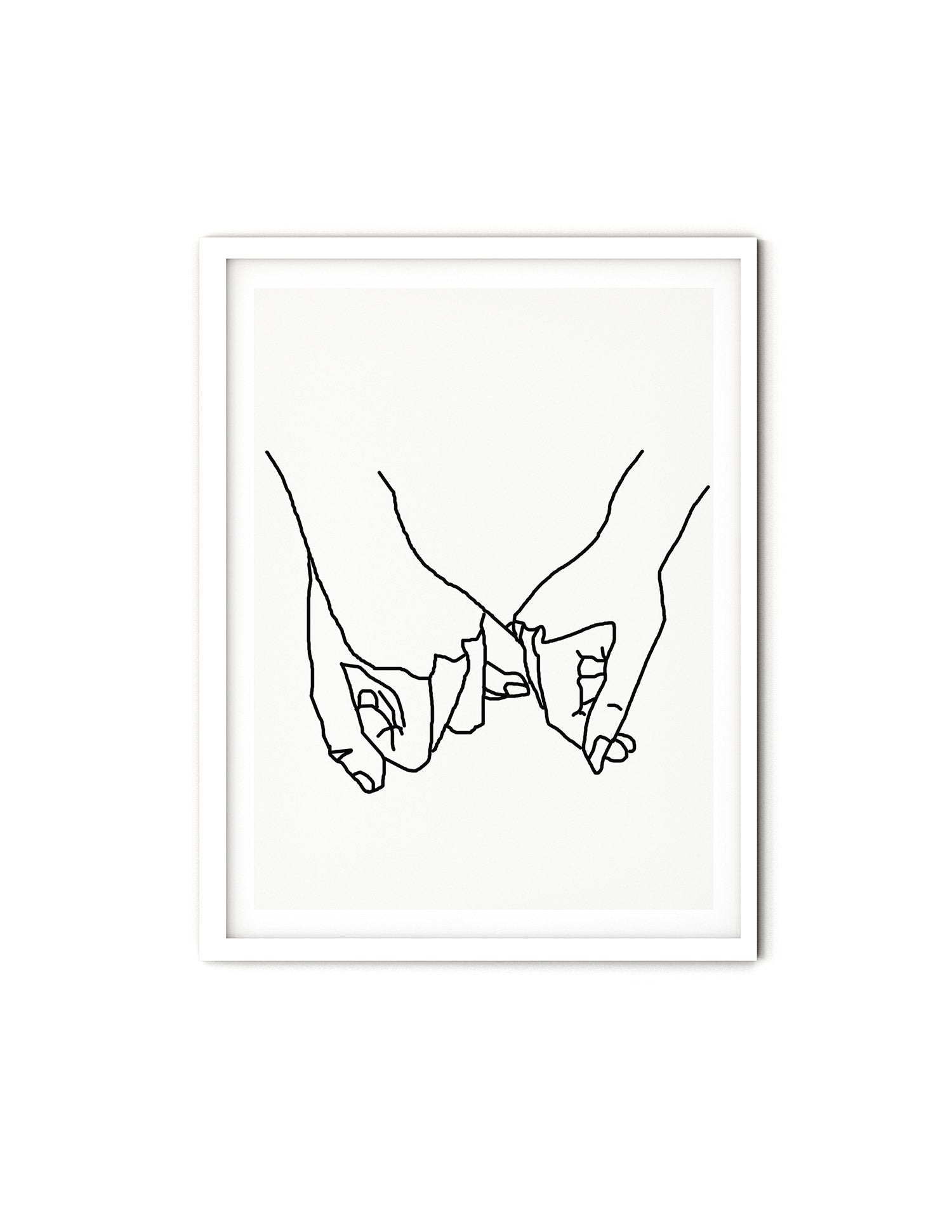 Impression murale Promesse de Petit Doigt, Dessin d'une seule ligne, Impression Serment de Petit Doigt, Art d'une seule ligne, Art linéaire minimaliste Image secondaire du produit