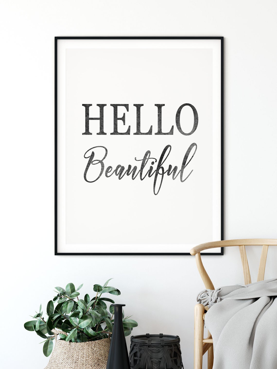 Póster de citas positivas, lámina Hello Beautiful Imagen secundaria del producto