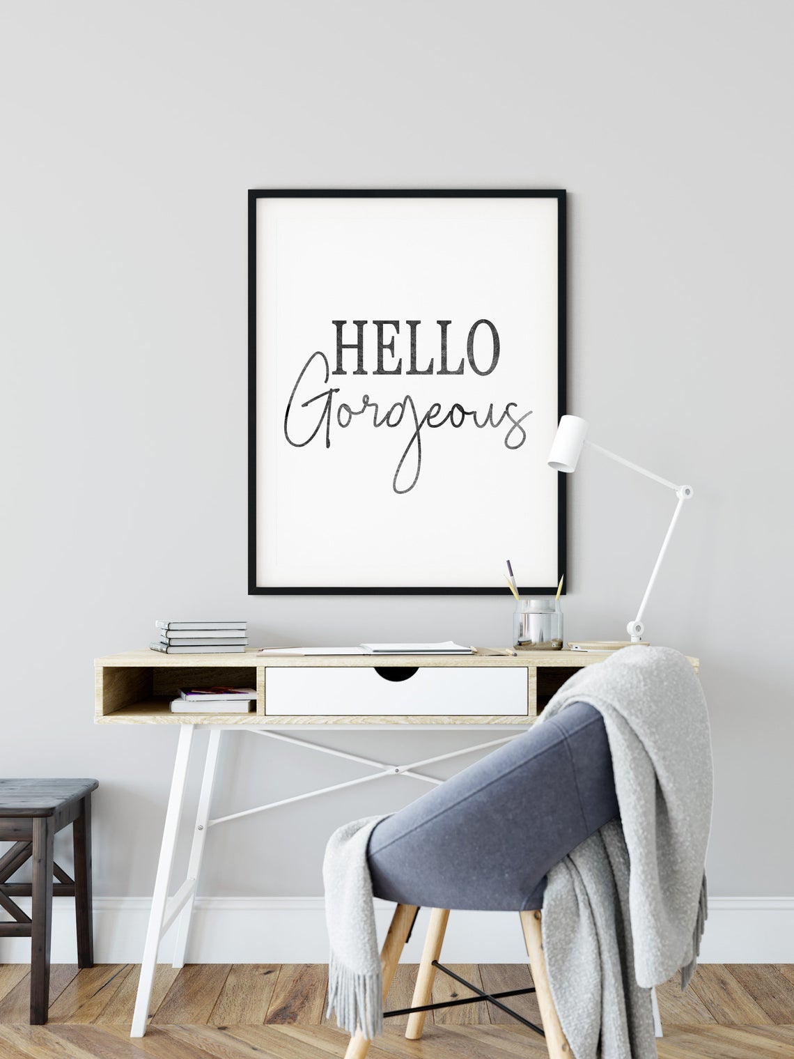 Póster de frases positivas, lámina "Hello Gorgeous" Imagen secundaria del producto