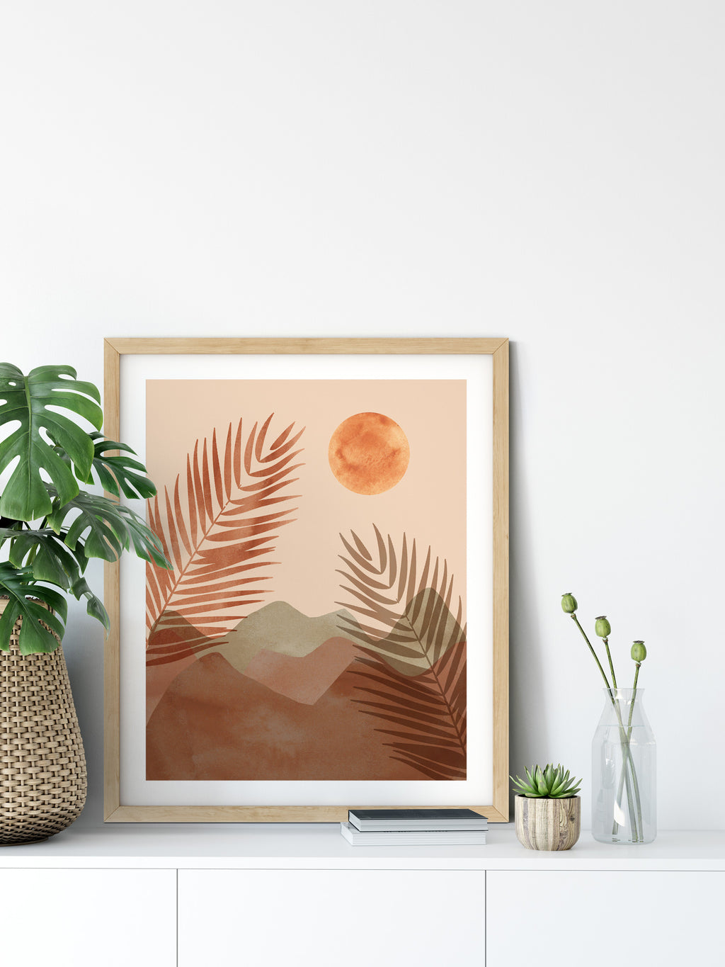 abstract desert print for office wall art