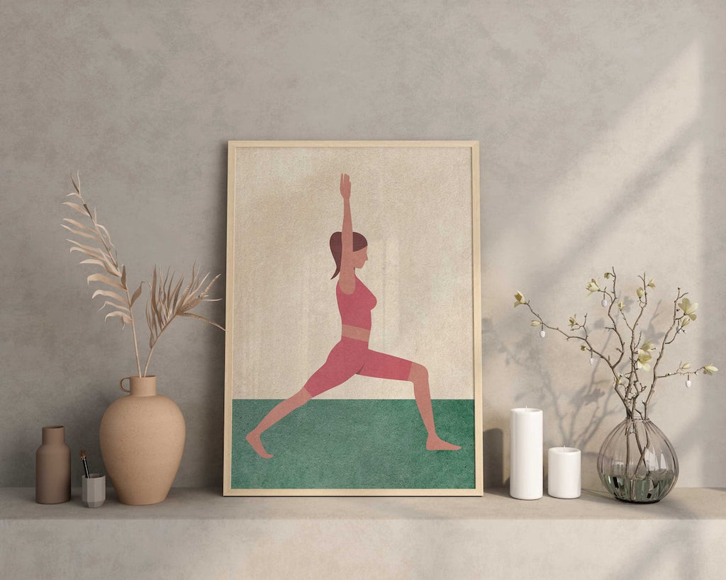 Yoga Poses Poster, Printable Yoga Studio Wall Art