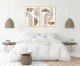 Mid Century Modern Wall Art, Set of 3 prints, Bauhaus poster, Retro Geometric Prints, Abstract Neutral, Minimalist Gallery, Living Room Art