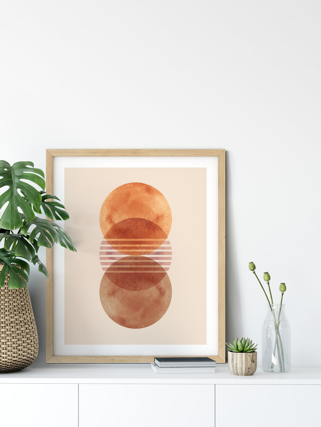 abstract sun wall art