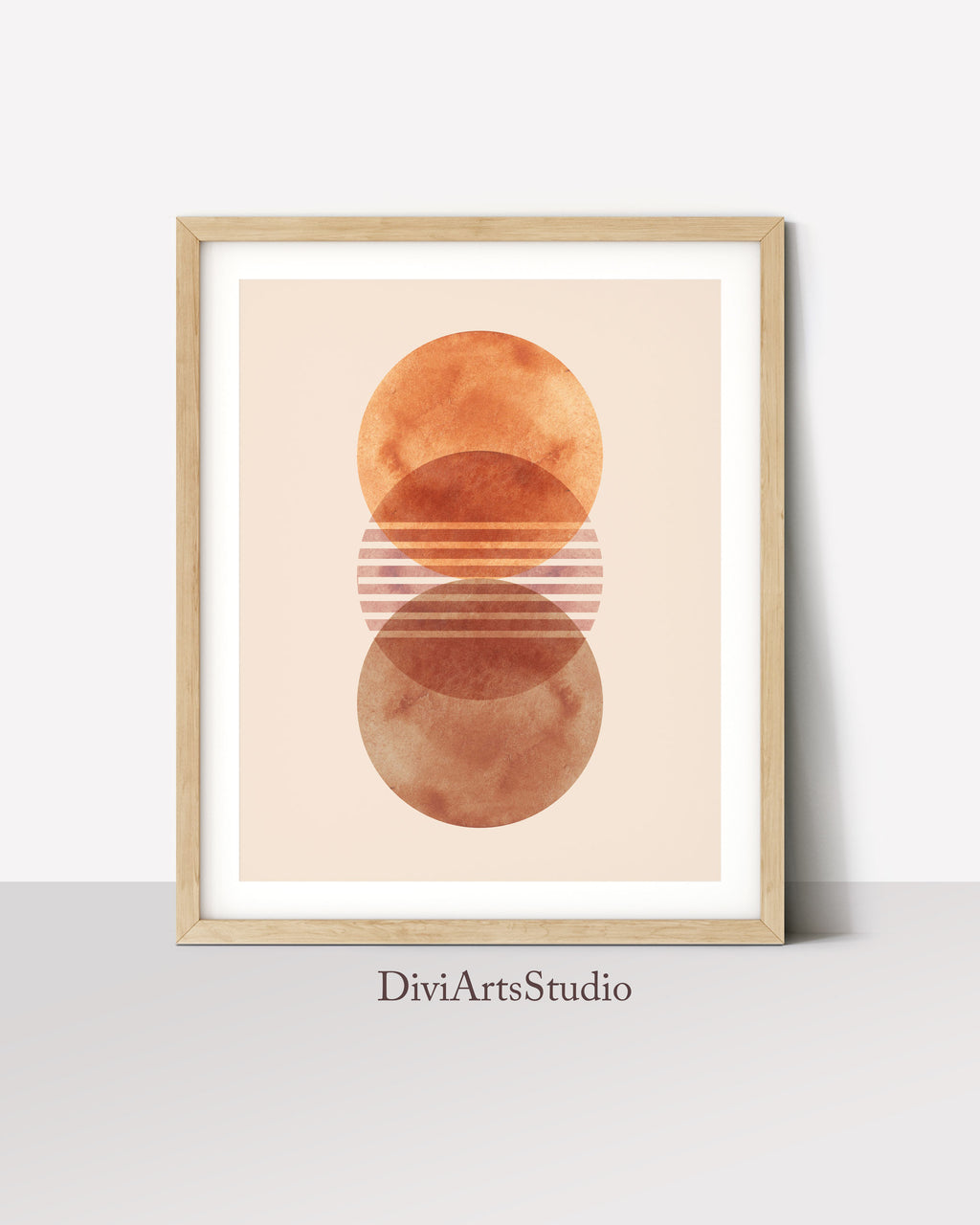 Abstract Sun Desert Print, Set of 3 Terracotta Prints