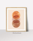 Abstract Sun Desert Print, Set of 3 Terracotta Prints