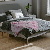 Manta personalizada de bebé con estampado floral rosa